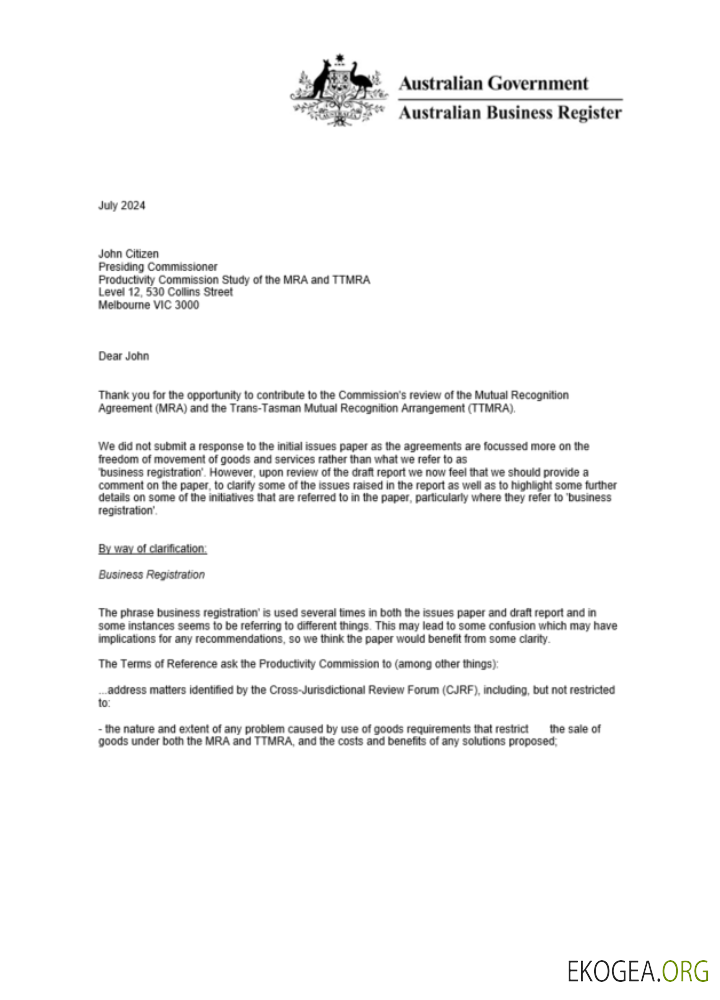 Certificat d'enregistrement d'entreprise en Australie modèle word et PDF